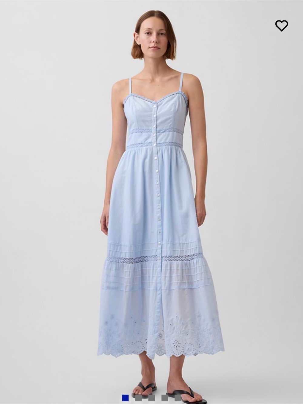 NWT Gap Lace Trim Blue Dress Sz Small